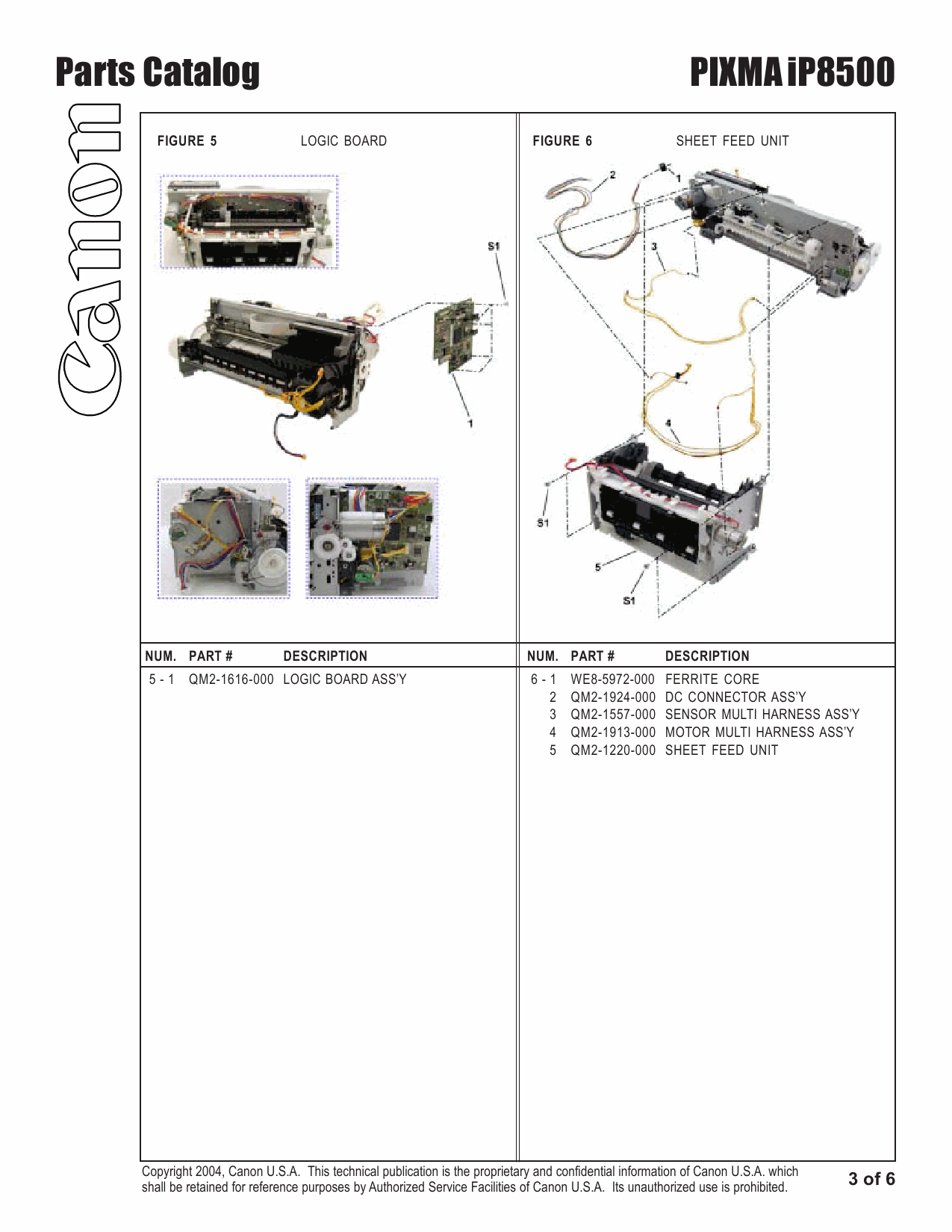 Canon PIXMA iP8500 Parts Catalog-4